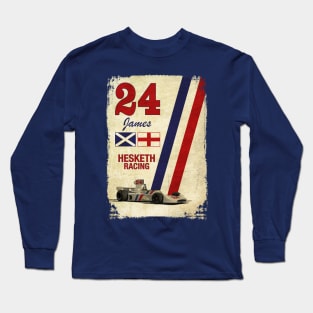 Retro Formula 1 Hesketh Racing James Hunt 24 T-Shirt Long Sleeve T-Shirt